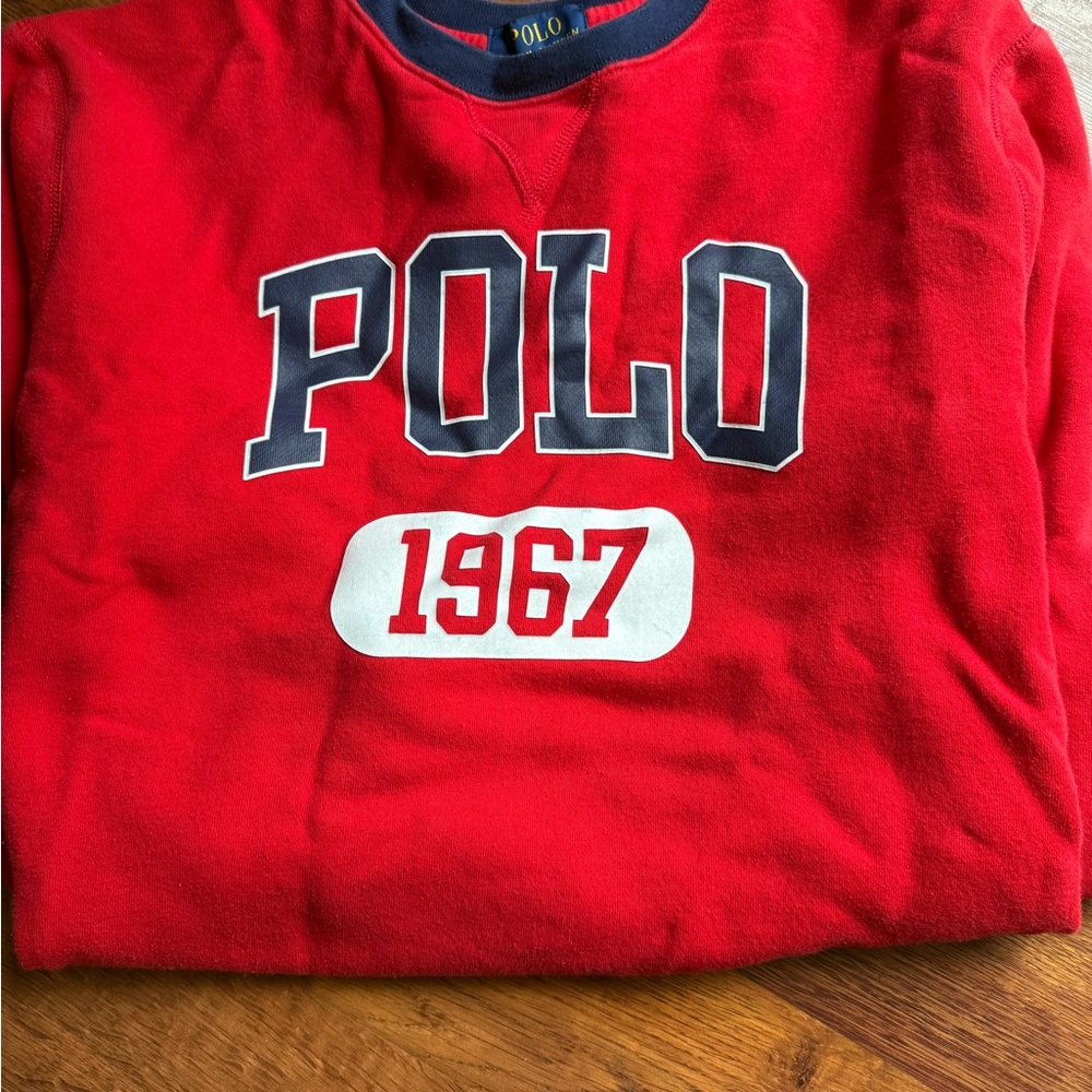 Polo by Ralph Lauren Red Crewneck Sweater